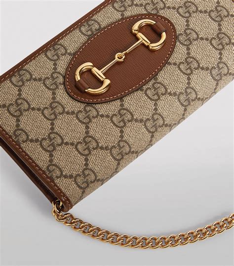 gucci horsebit 1955 wallet with chain|gucci horsebit 1955 strap wallet.